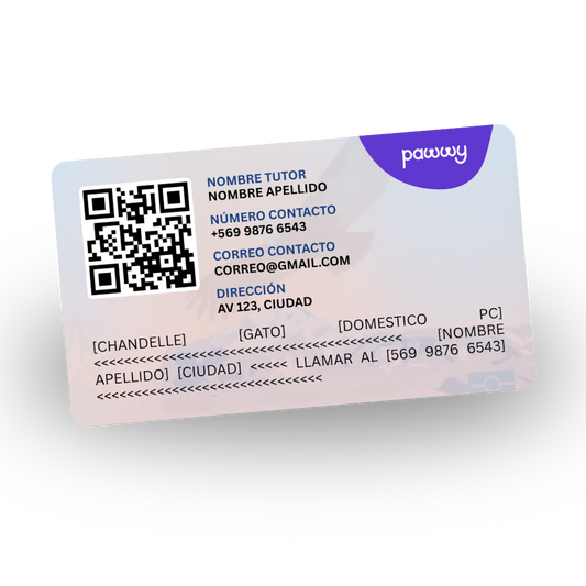 Versión Billetera Carnet Mascotero Pawwy