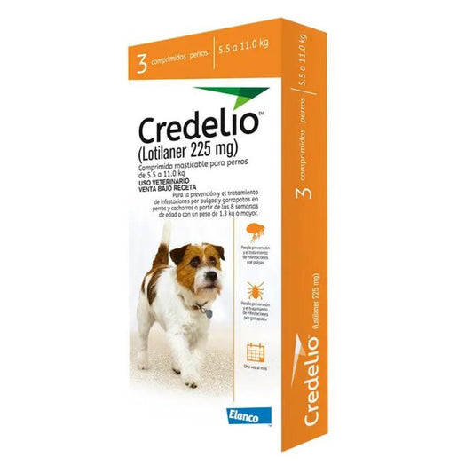 Credelio 225 MG de 1 o 3 comprimidos (5,5 - 11 KG) Antiparasitarios