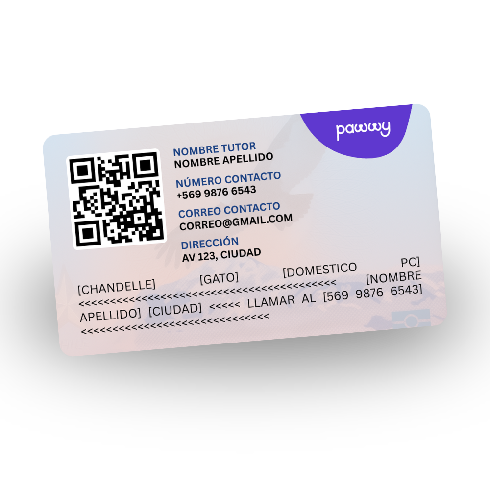 Versión Billetera Carnet Mascotero Pawwy