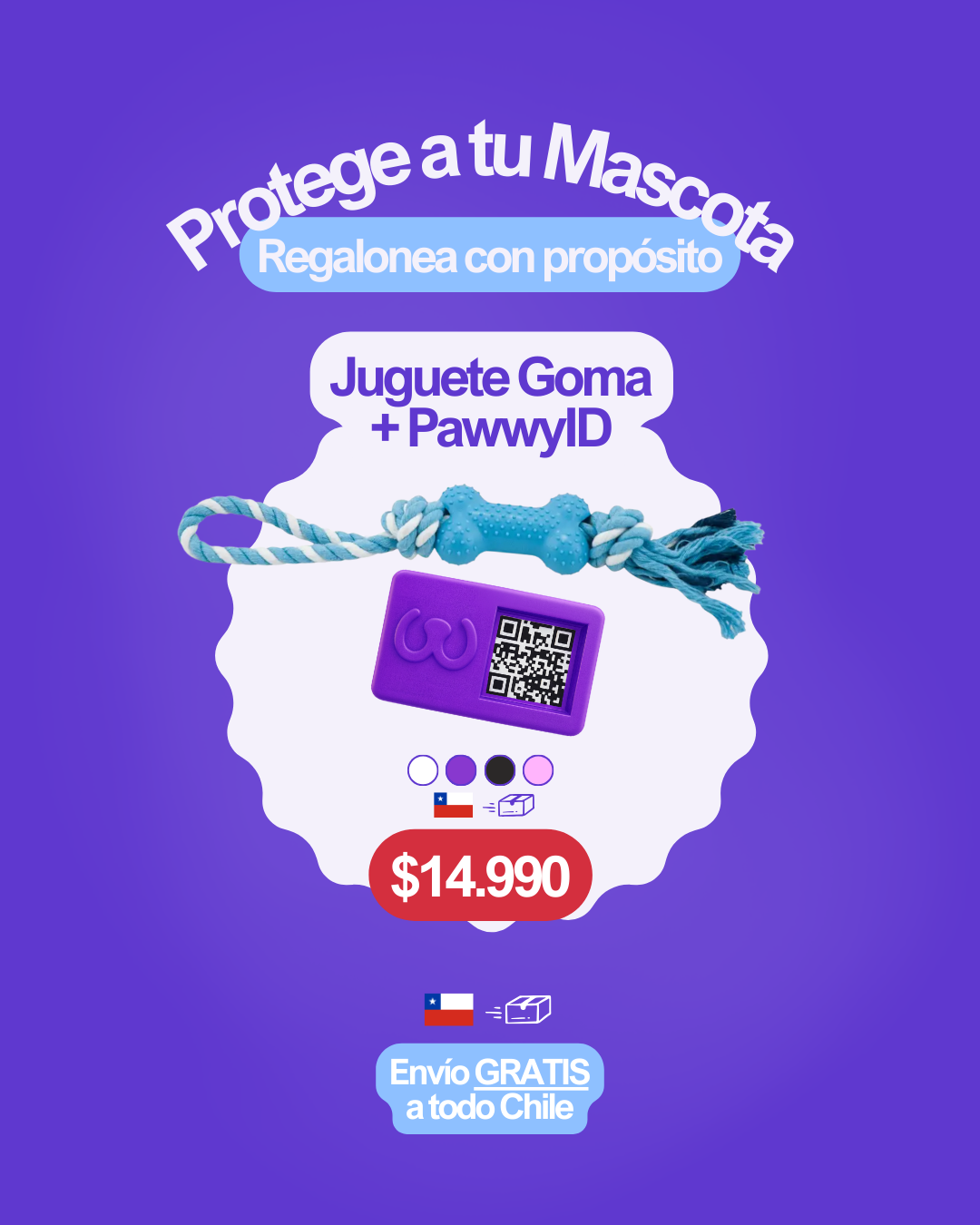 Pack: Juguete Goma + PawwyID