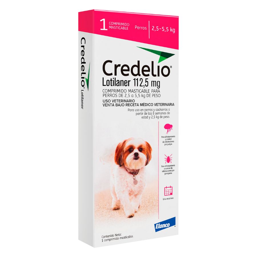 Credelio 112,5 MG de 1 o 3 comprimidos (2,5 - 5,5 KG) Antiparasitarios